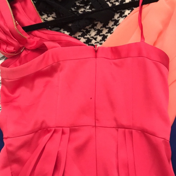 Hot pink BCBG one shoulder ruffle dress. - Picture 5 of 5